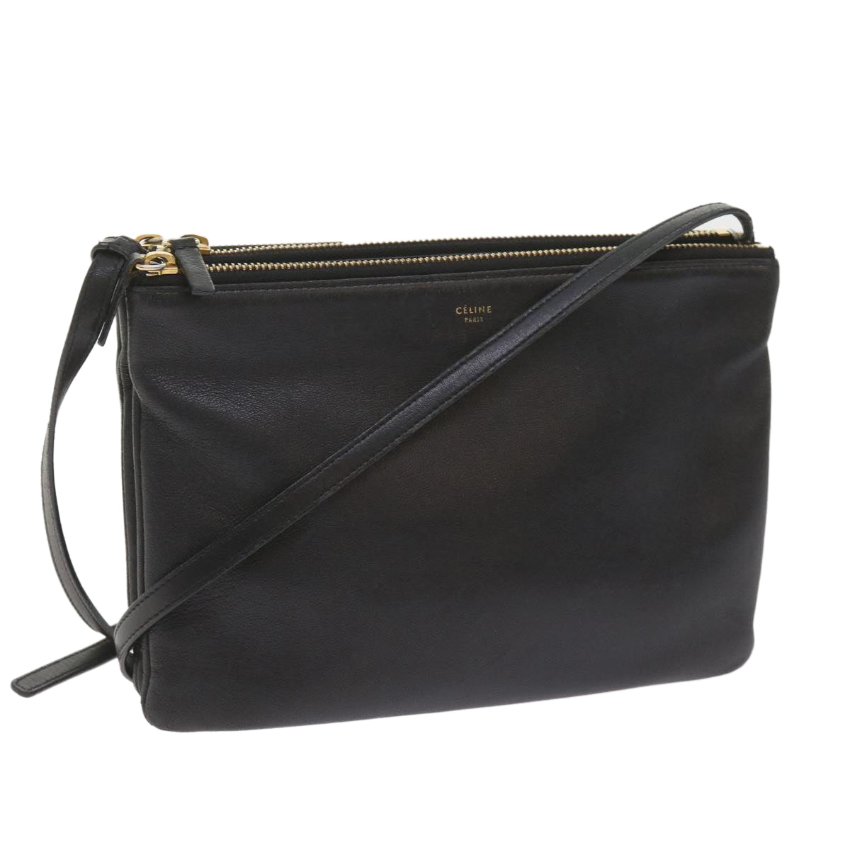 Luxury Trio Pm Shoulder Bag Ep Leather Black