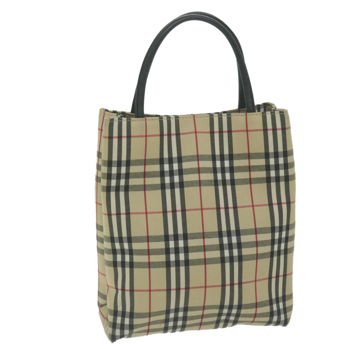 Burberry Luxury Nova Check Hand Bag Auth Ep3149 Canvas Nylon Beige Travel Bag
