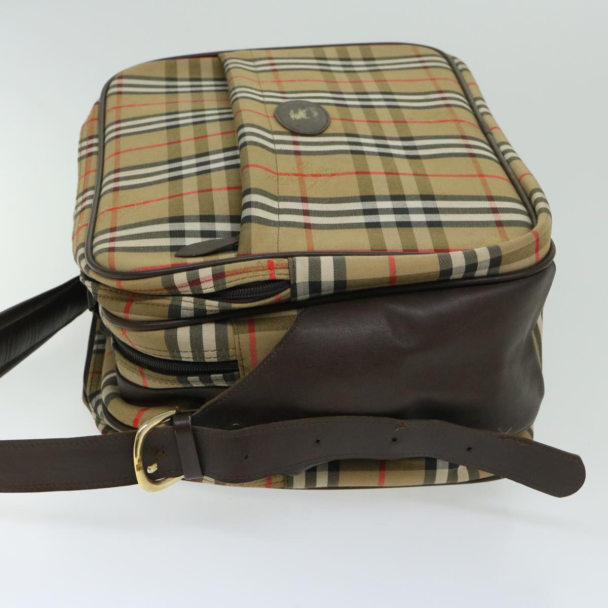 Burberry Luxury ss Nova Check Shoulder Bag Auth Ep3489 Canvas Beige