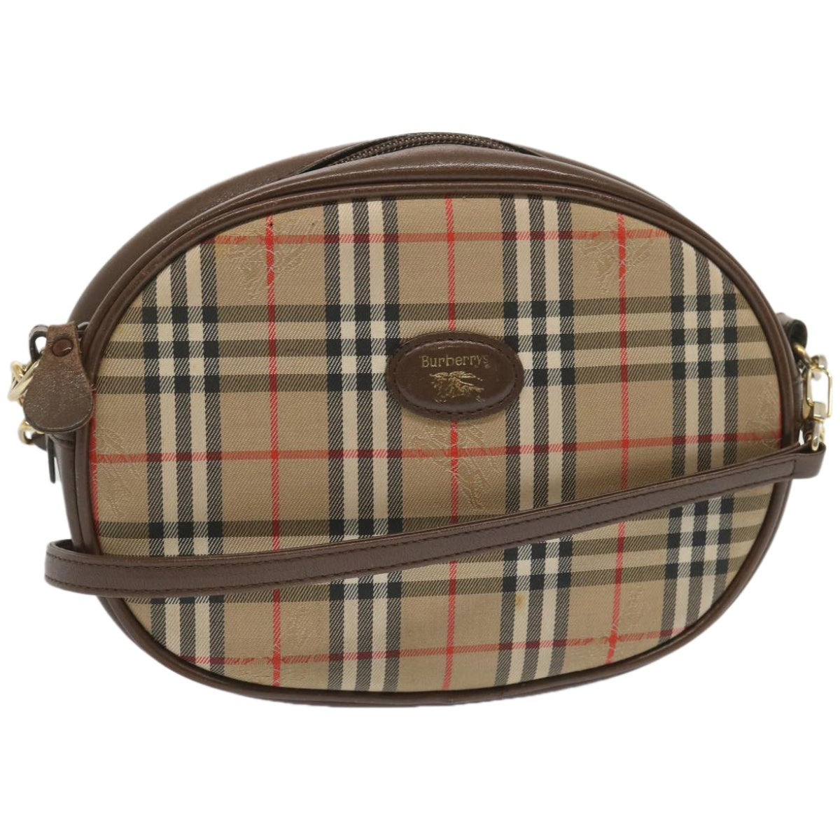Burberry Luxury ss Nova Check Shoulder Bag Auth Ep3529 Canvas Beige