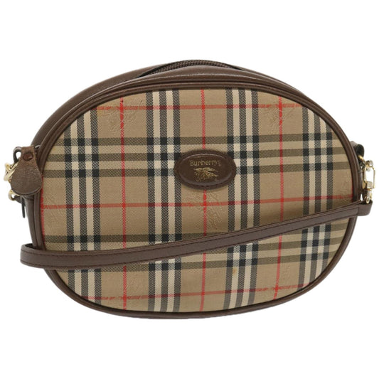 Burberry Luxury ss Nova Check Shoulder Bag Auth Ep3529 Canvas Beige