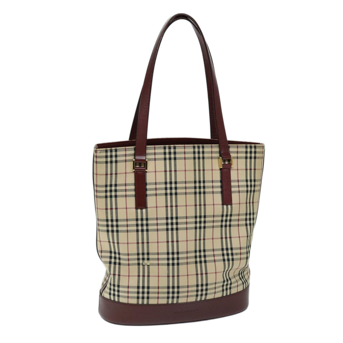 Burberry Luxury Nova Check Tote Bag Auth Ep3741 Canvas Beige