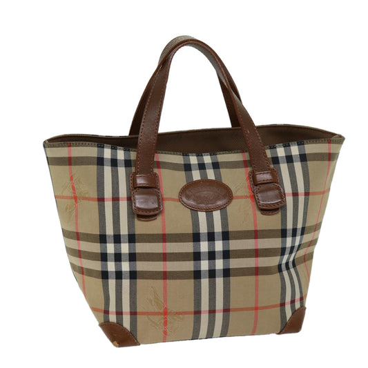 Burberry Luxury ss Nova Check Hand Bag Auth Ep4362 Canvas Beige Travel Bag