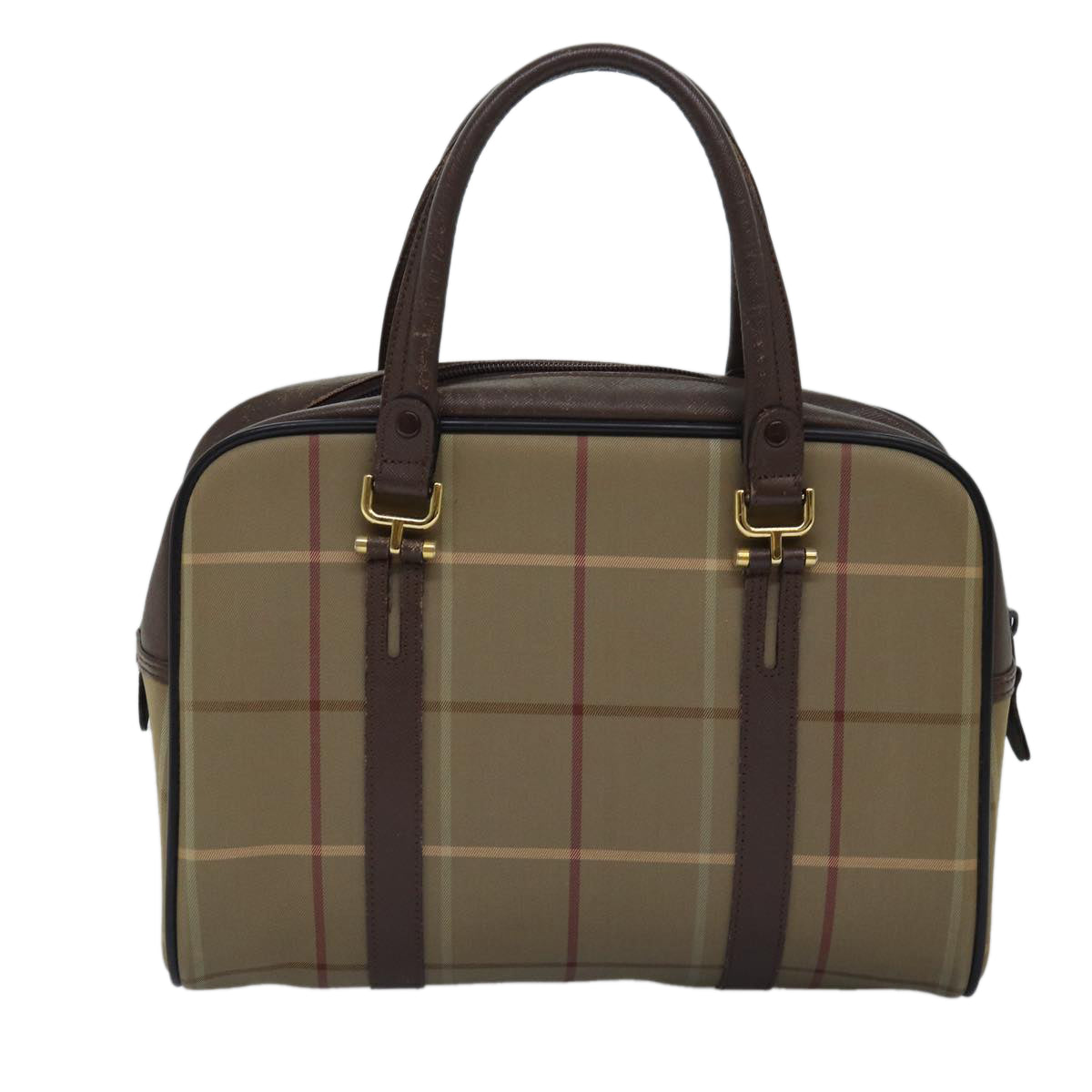 Burberry Luxury ss Nova Check Hand Bag Auth Ep4494 Canvas Beige Travel Bag