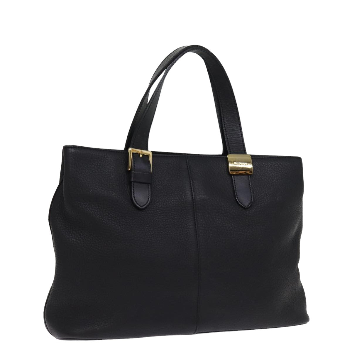 Burberry Luxury ss Hand Bag Auth Ep4536 Leather Black Travel Bag