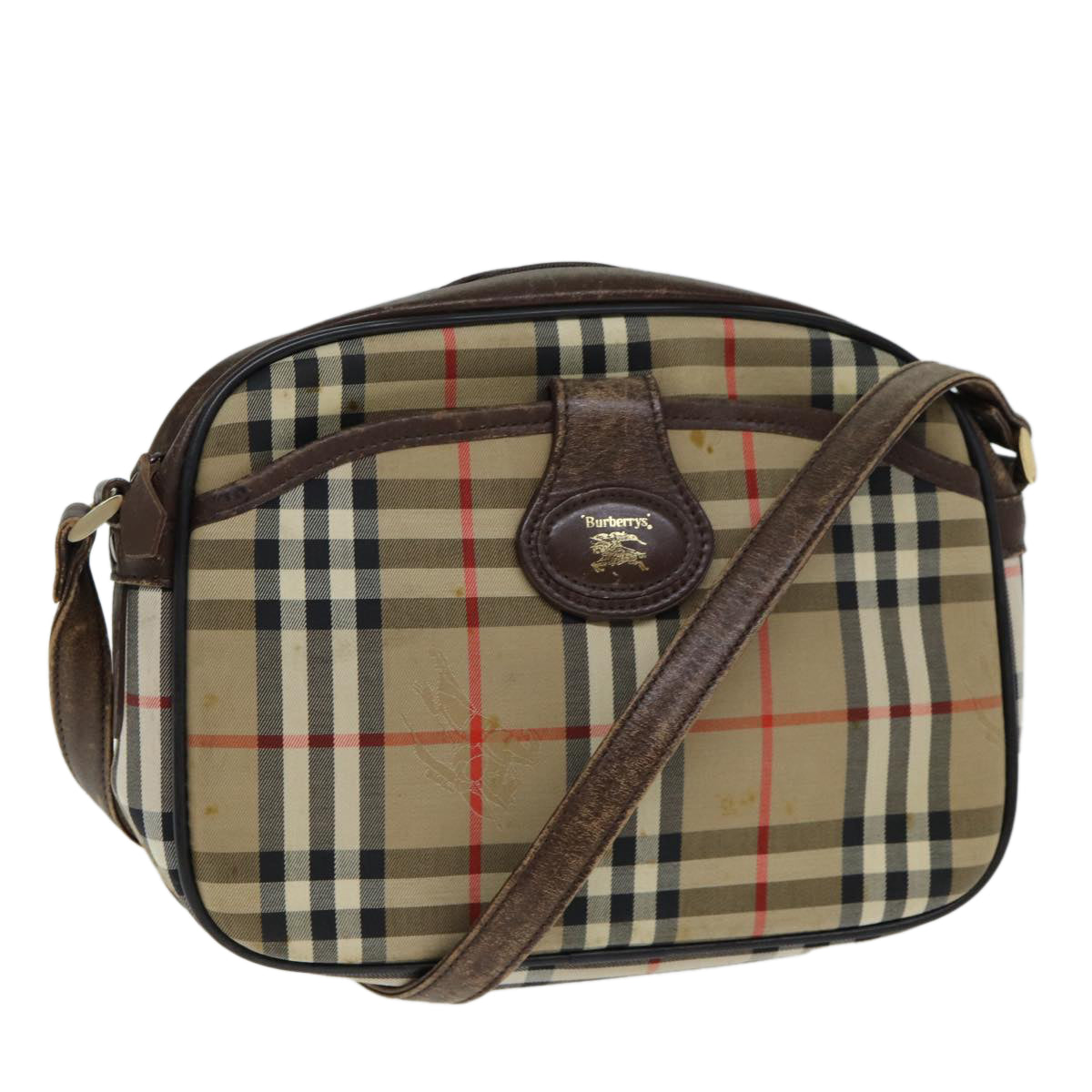 Burberry Luxury ss Nova Check Shoulder Bag Auth Ep4667 Canvas Beige
