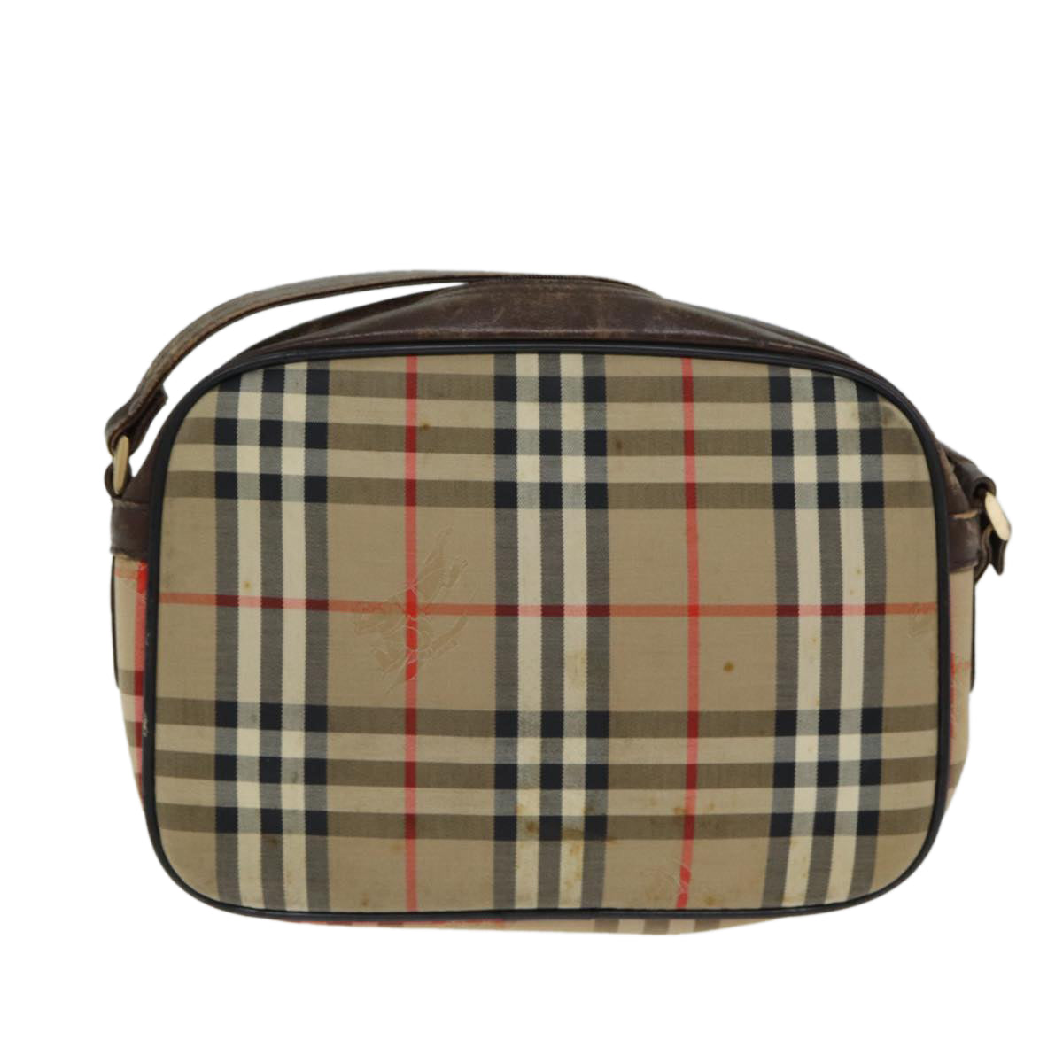 Burberry Luxury ss Nova Check Shoulder Bag Auth Ep4667 Canvas Beige