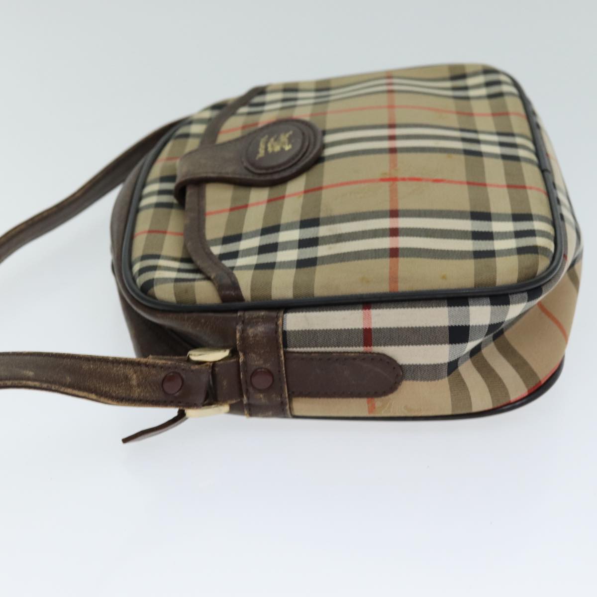 Burberry Luxury ss Nova Check Shoulder Bag Auth Ep4667 Canvas Beige