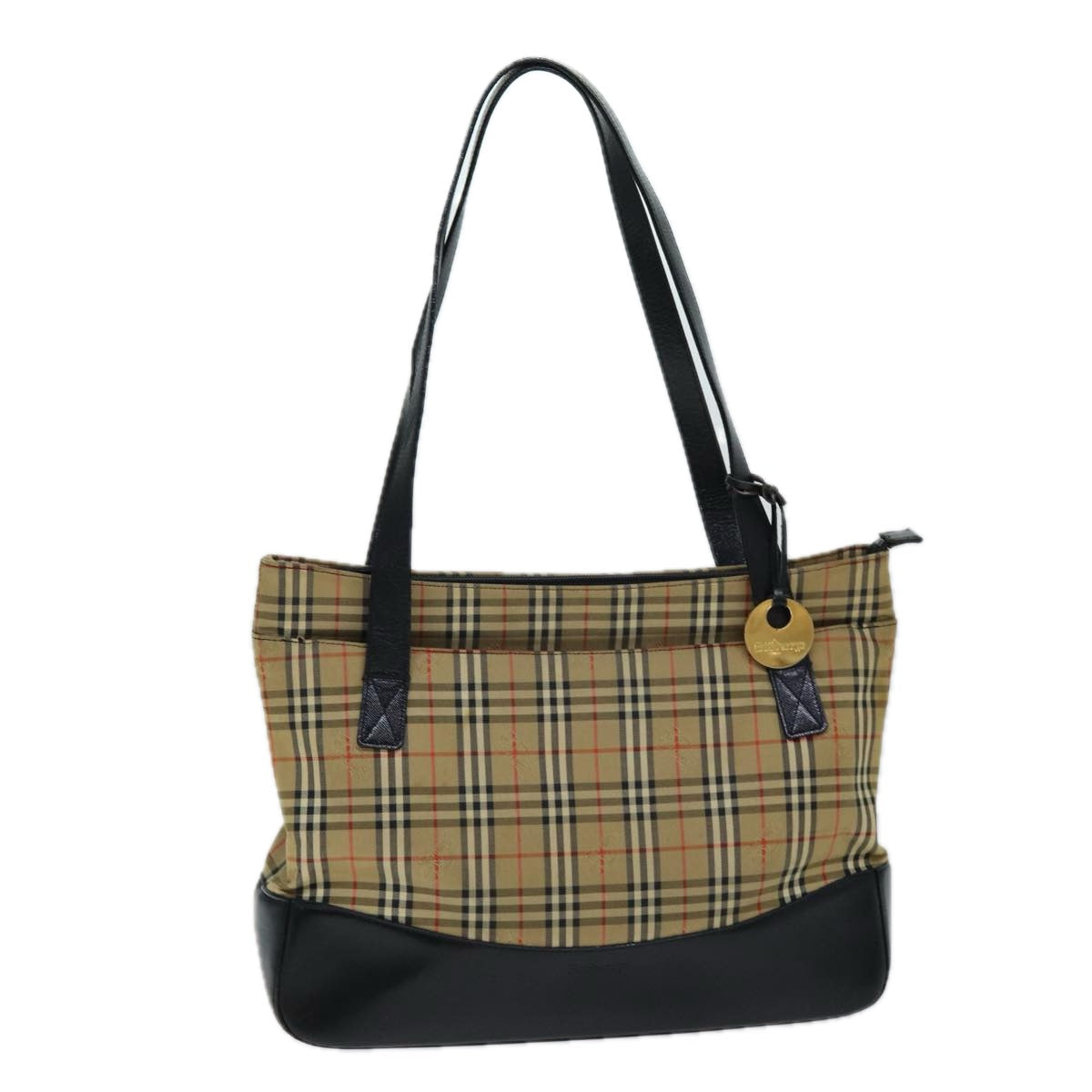 Burberry Luxury ss Nova Check Tote Bag Auth Ep4691 Canvas Beige