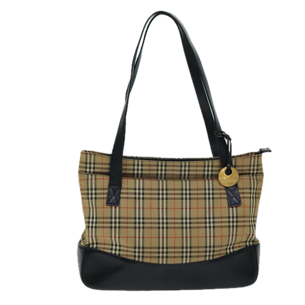Burberry Luxury ss Nova Check Tote Bag Auth Ep4691 Canvas Beige