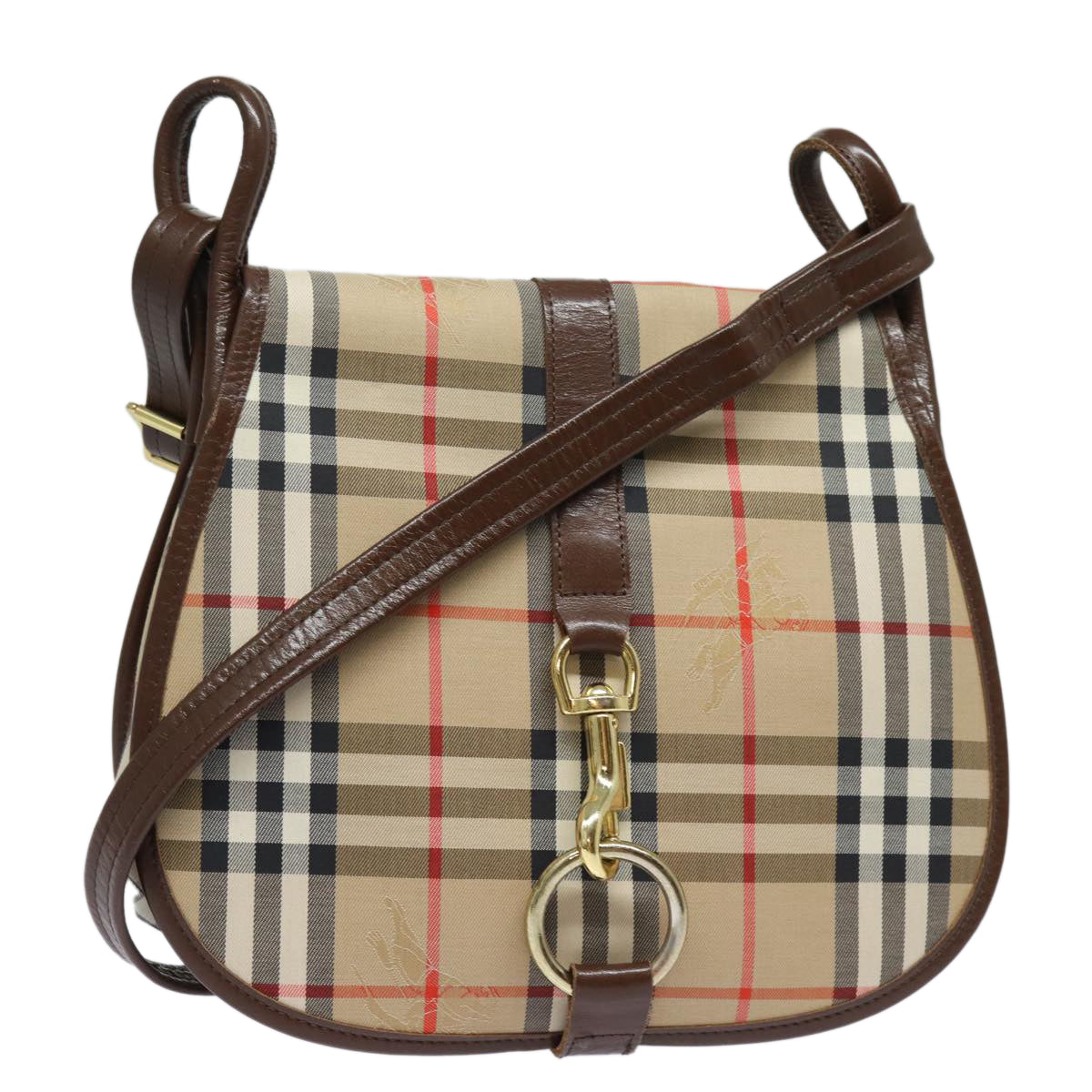 Burberry Luxury ss Nova Check Shoulder Bag Auth Ep4701 Canvas Beige