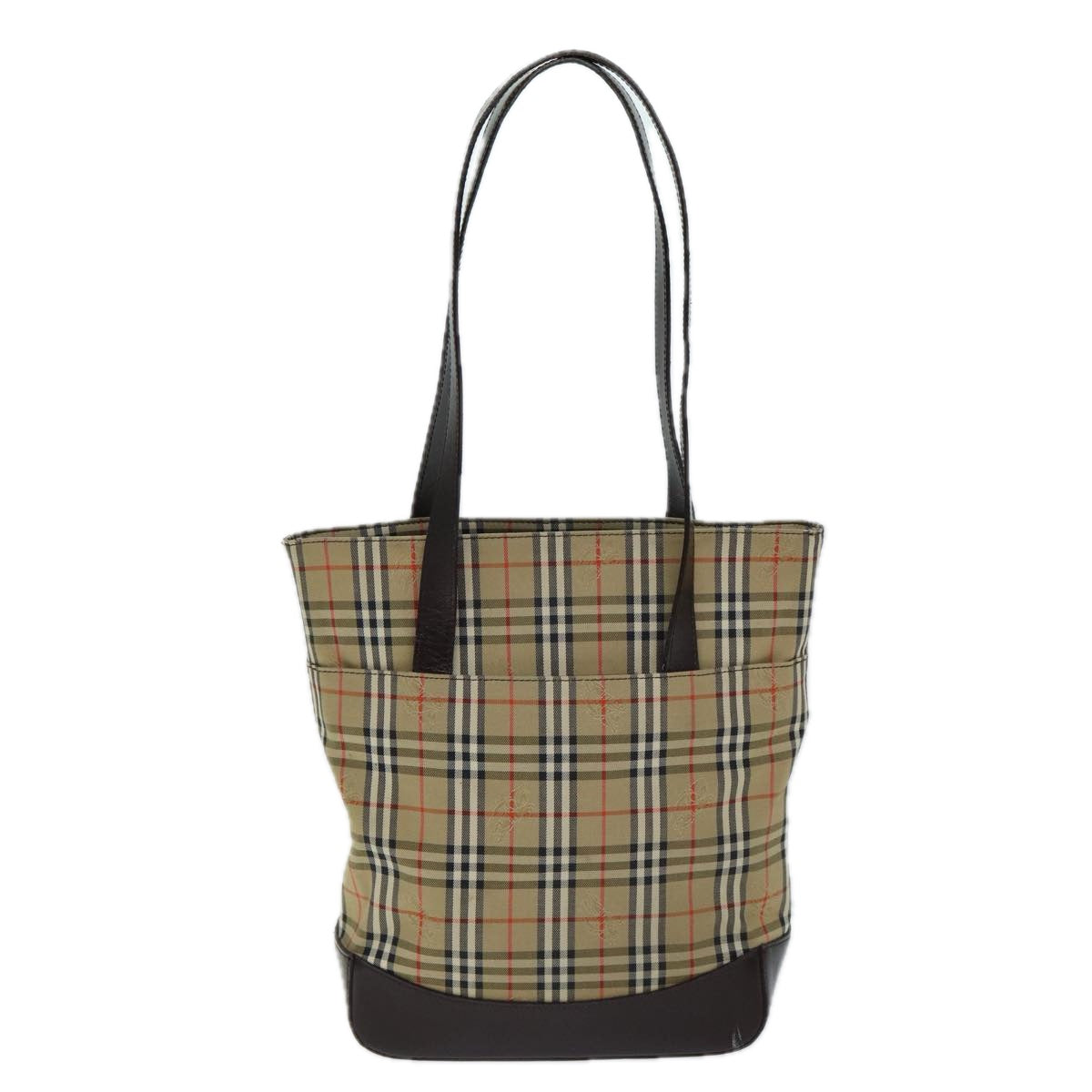 Burberry Luxury ss Nova Check Tote Bag Auth Ep4730 Canvas Beige