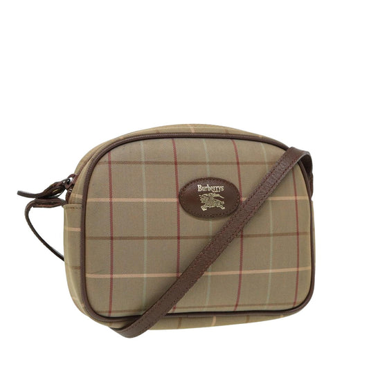 Burberry Luxury ss Nova Check Shoulder Bag Auth Ep4737 Canvas Beige