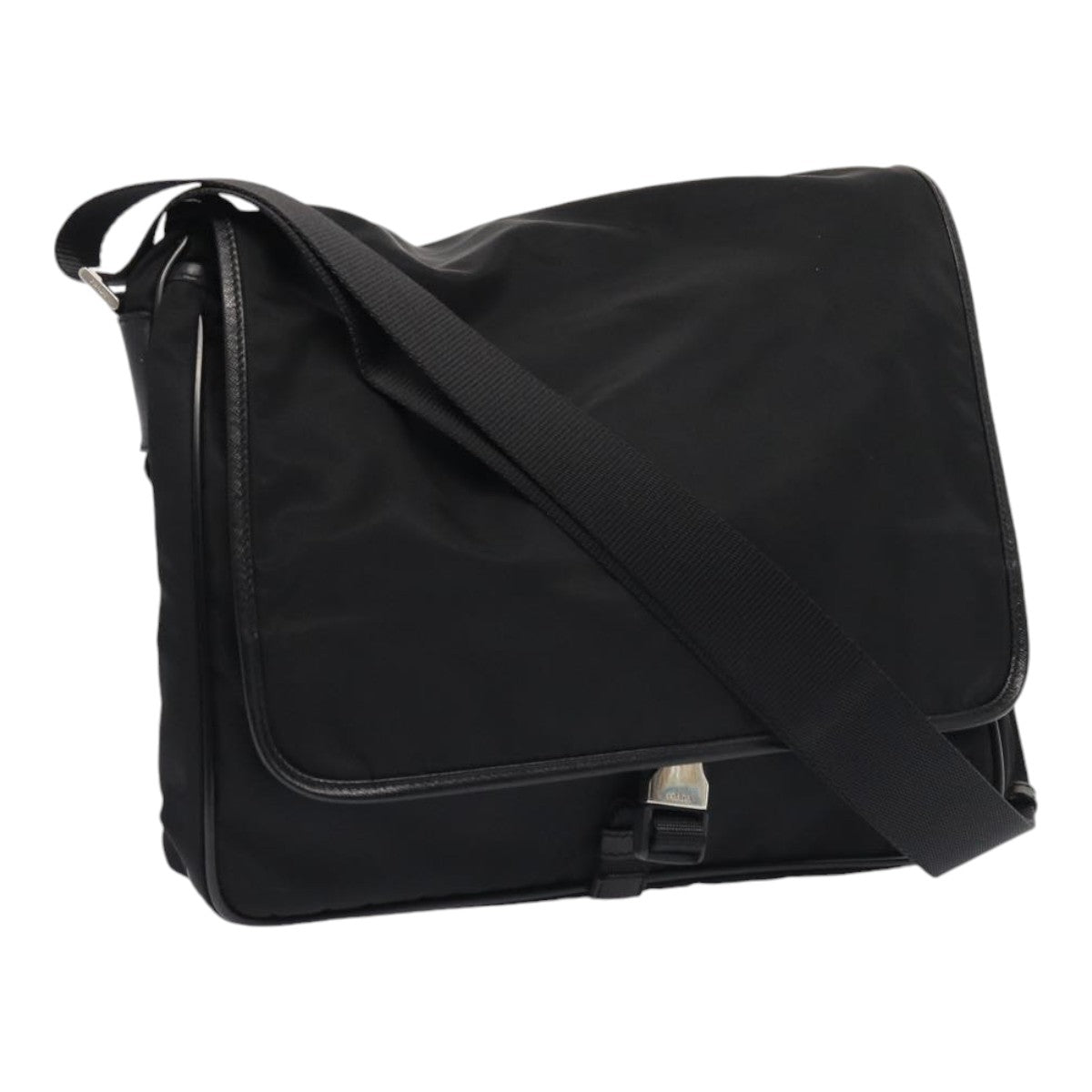 Prada Shoulder Bag Auth Nylon Black Black Auth Ep4902