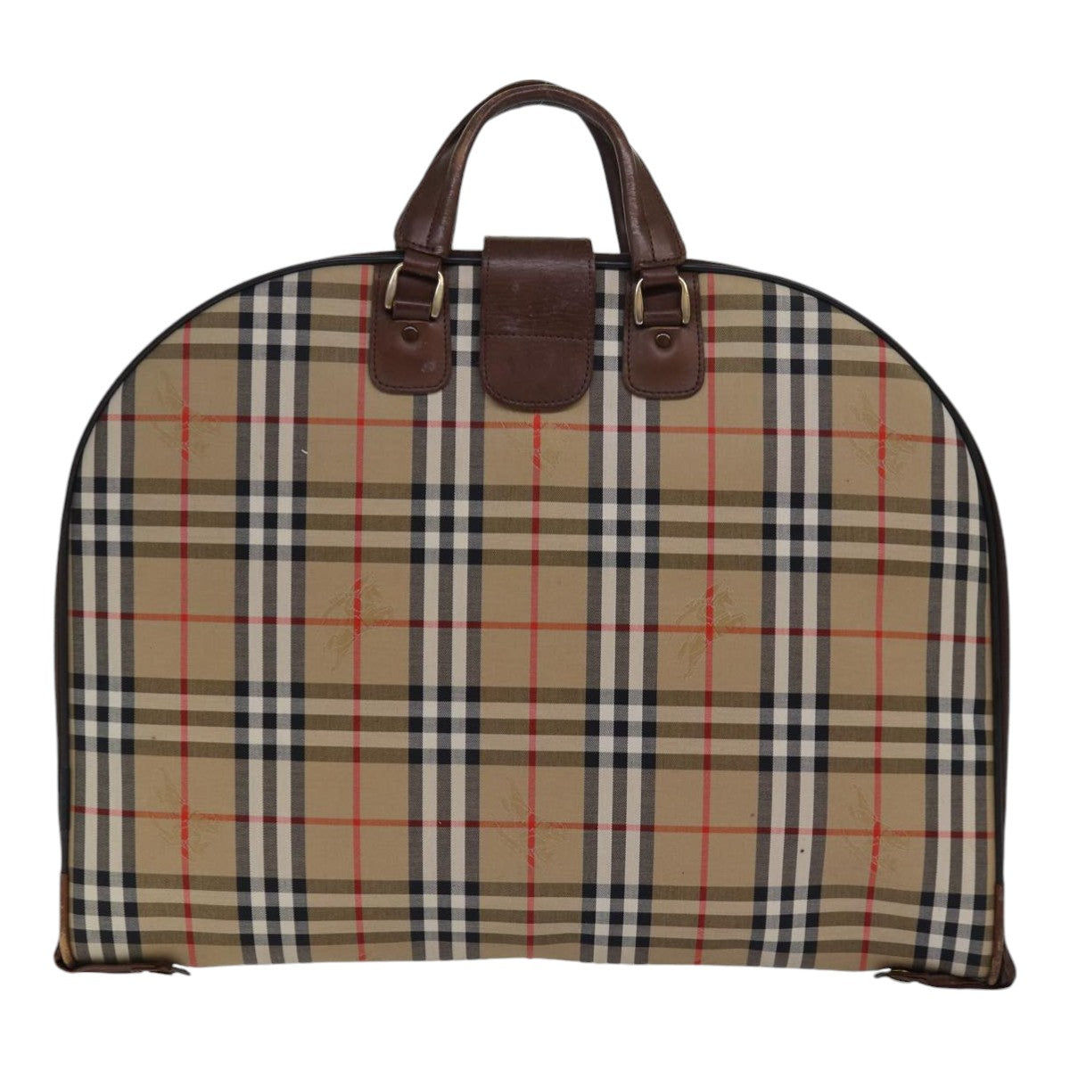 Burberry Luxury ss Nova Check Garment Cover Auth Ep5154 Canvas Brown Beige Travel Bag