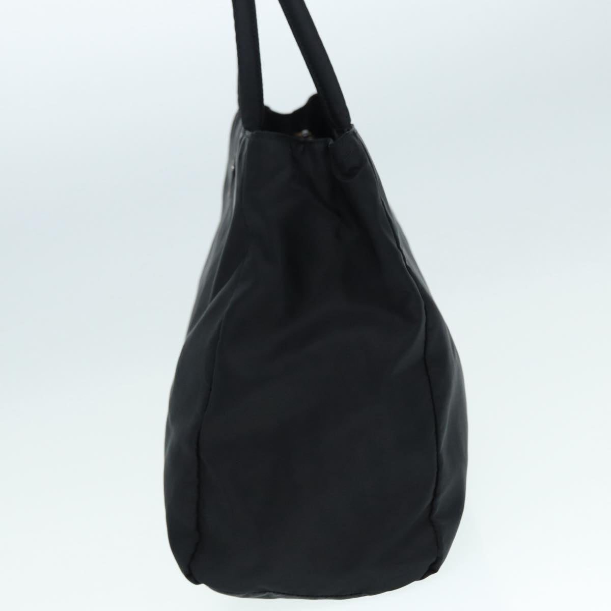 Prada Tote Bag Auth Nylon Black Silver Black Auth Ep5400