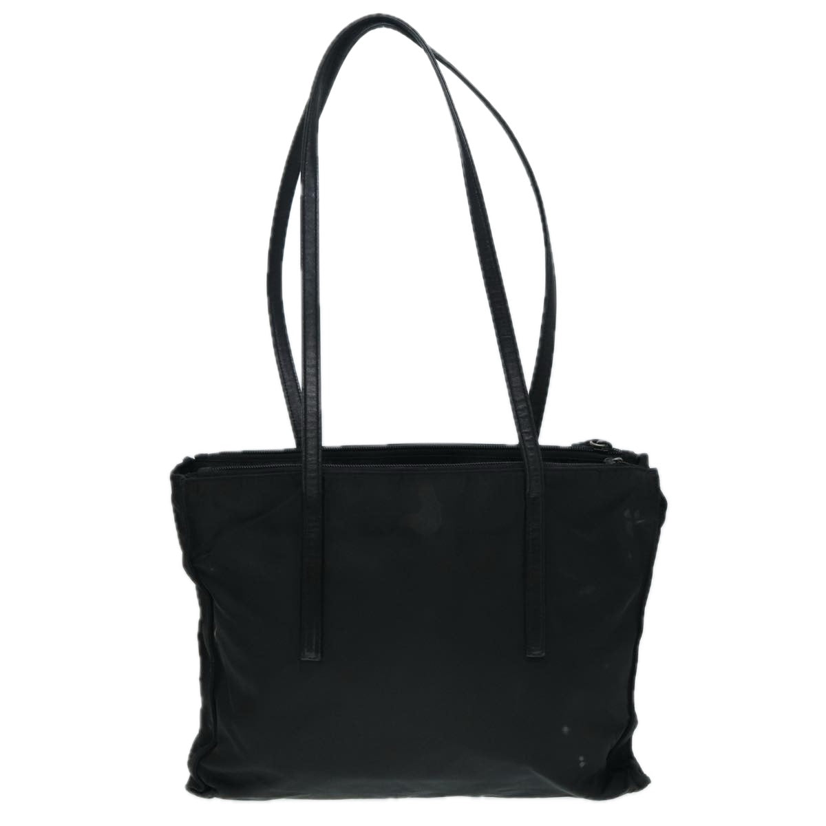 Prada Tote Bag Auth Nylon Black Silver Silver Auth Ep5423