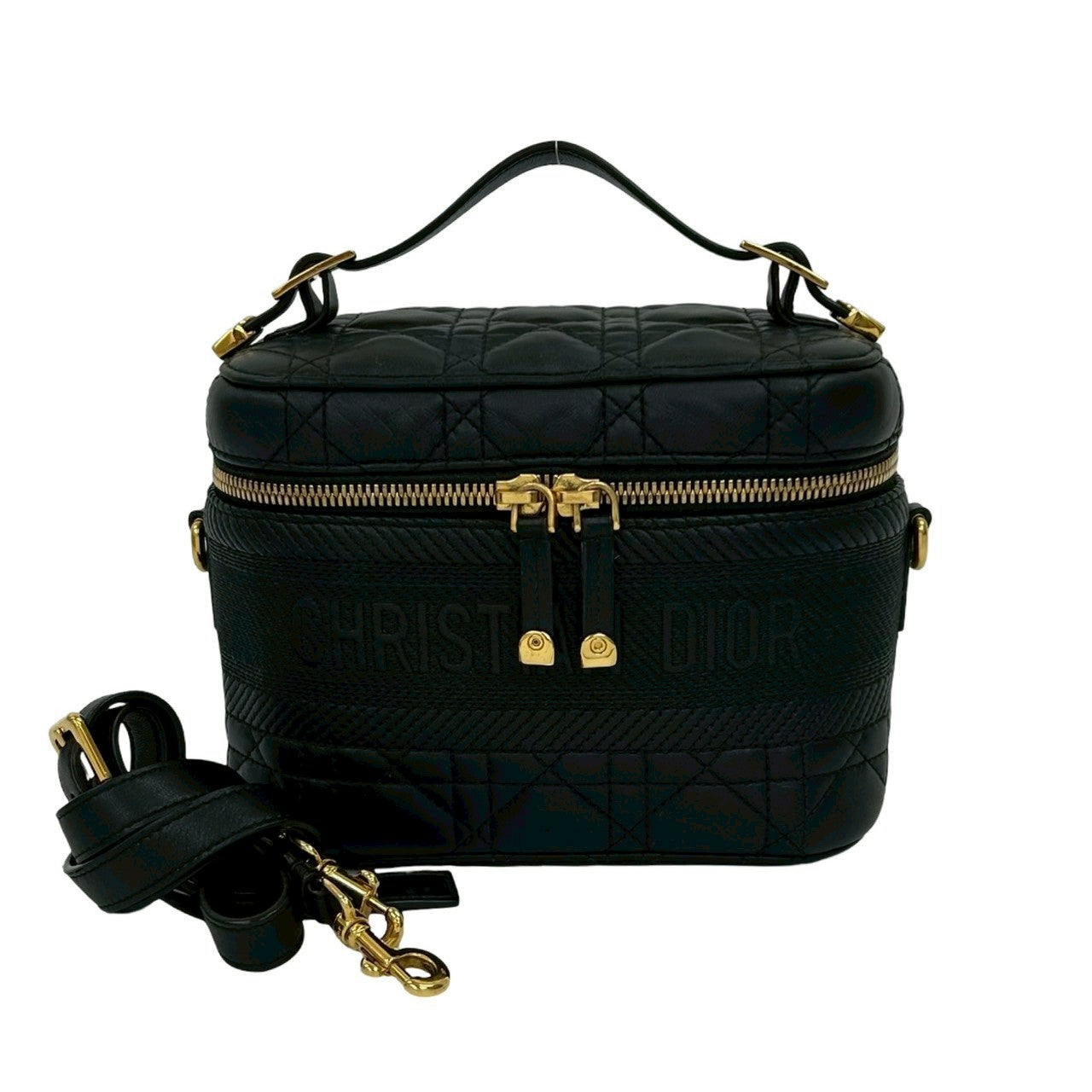 Dior Christian Cannage Calfskin 2Way Bag Travel Bag