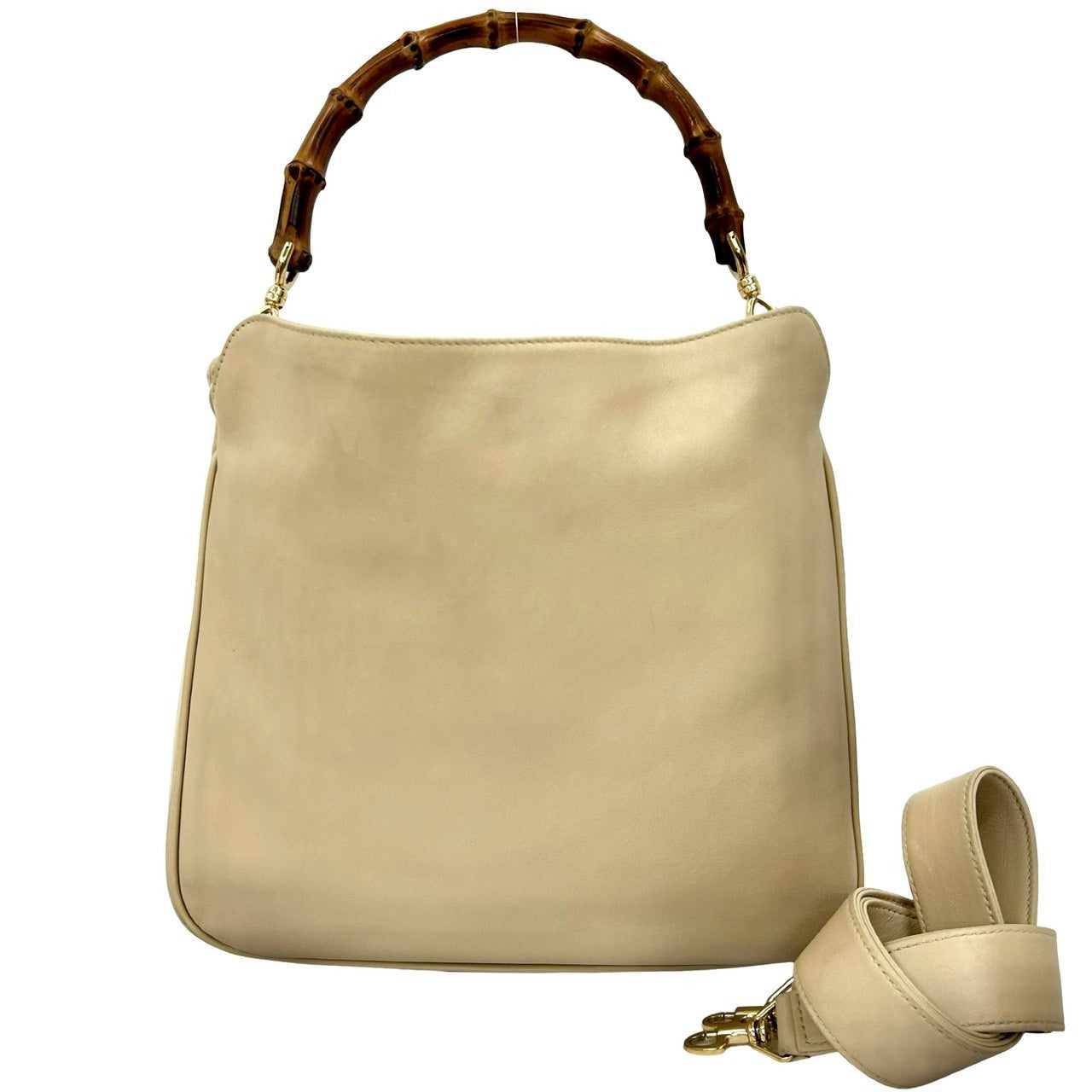Gucci Bamboo 2Way Bag Leather Travel Bag Bag 14
