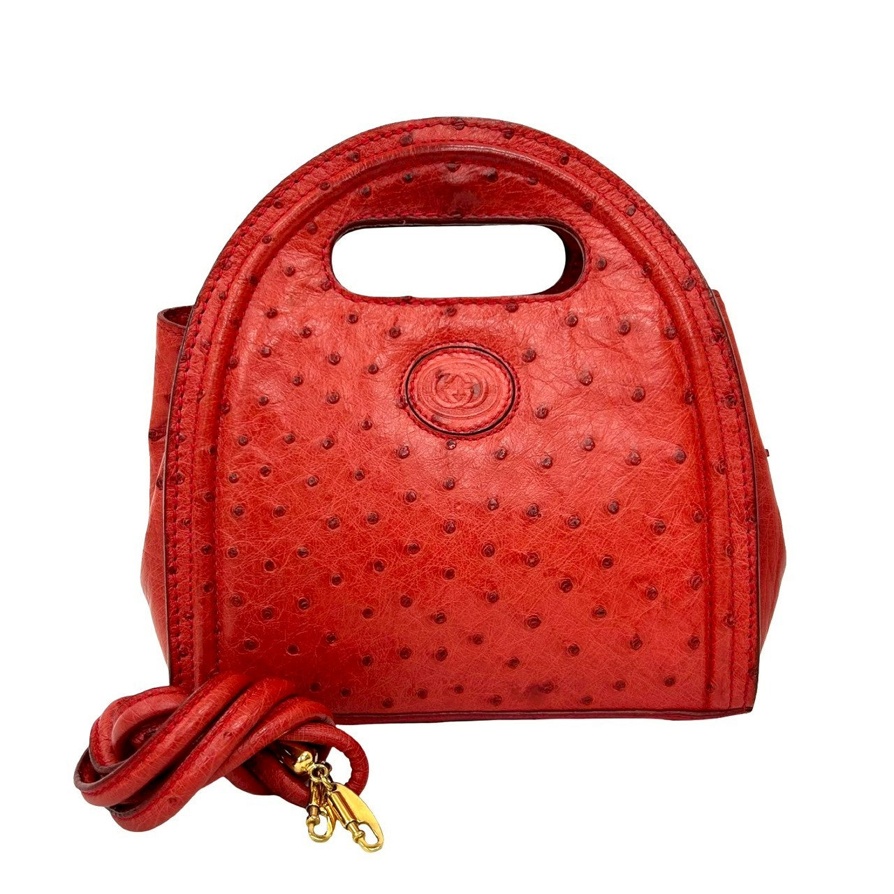 Gucci Old Ostrich 2Way Bag Travel Bag