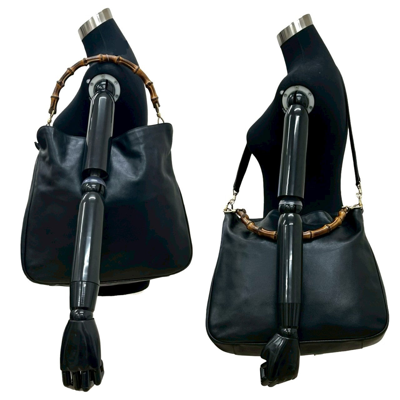 Gucci Bamboo 2Way Shoulder Bag Leather Bag 1