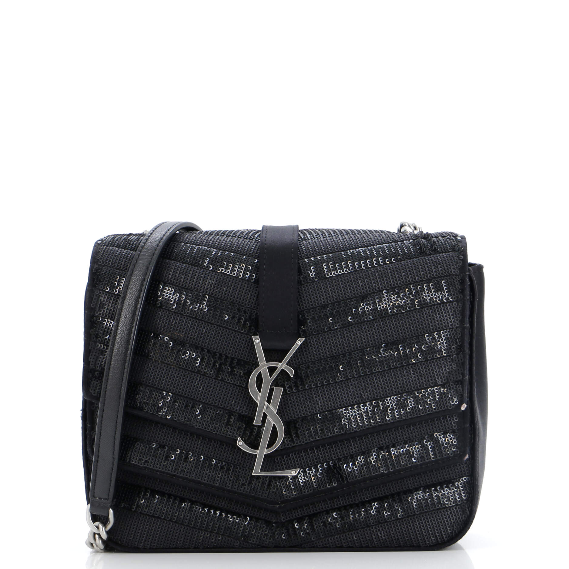 YSL Saint Laurent Saint Laurent Trending Sulpice Flap Bag Sequin Satin Matelasse Travel Bag