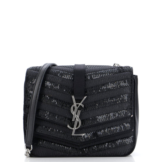 YSL Saint Laurent Saint Laurent Trending Sulpice Flap Bag Sequin Satin Matelasse Travel Bag