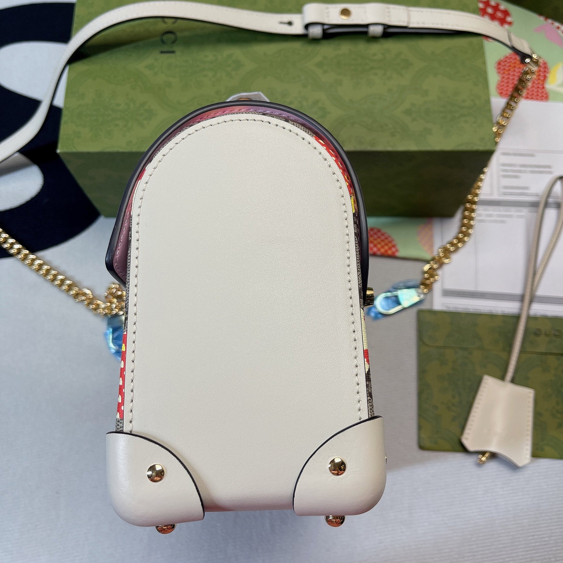 gg Padlock gg amboo Strawberry Beige Small Shoulder Bag 95In24Cm Beaunoirrbeaunoirr