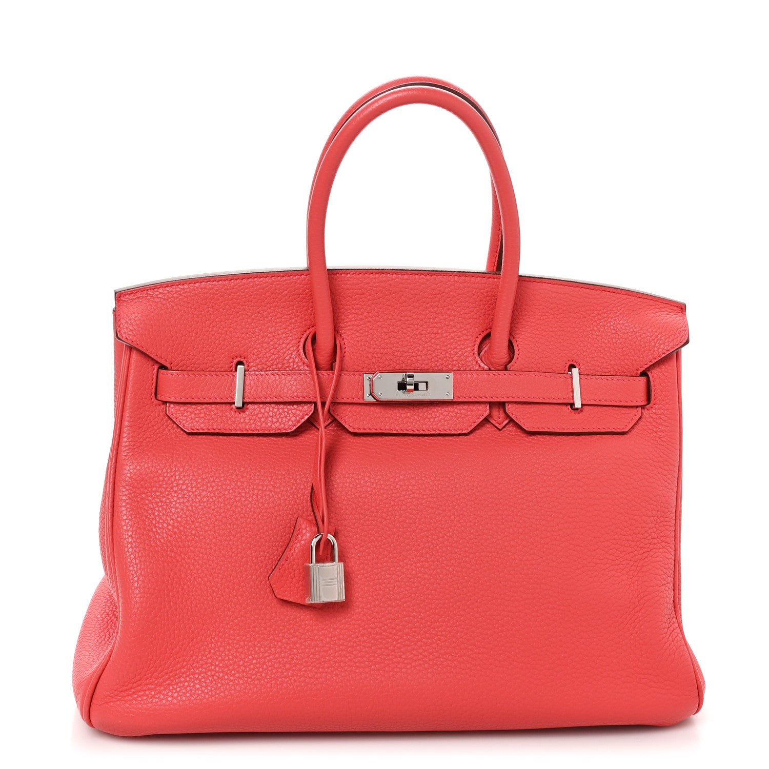 Hermes Taurillon Clemence Birkin Bougainvillea Handbag Travel Bag