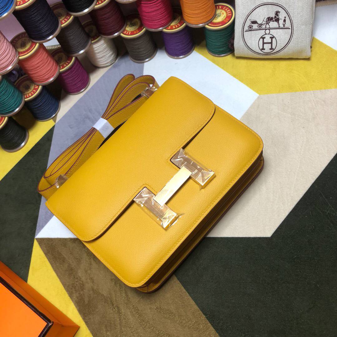 Top Quality Constance Epsom Yellow For Women Shoulder Bag