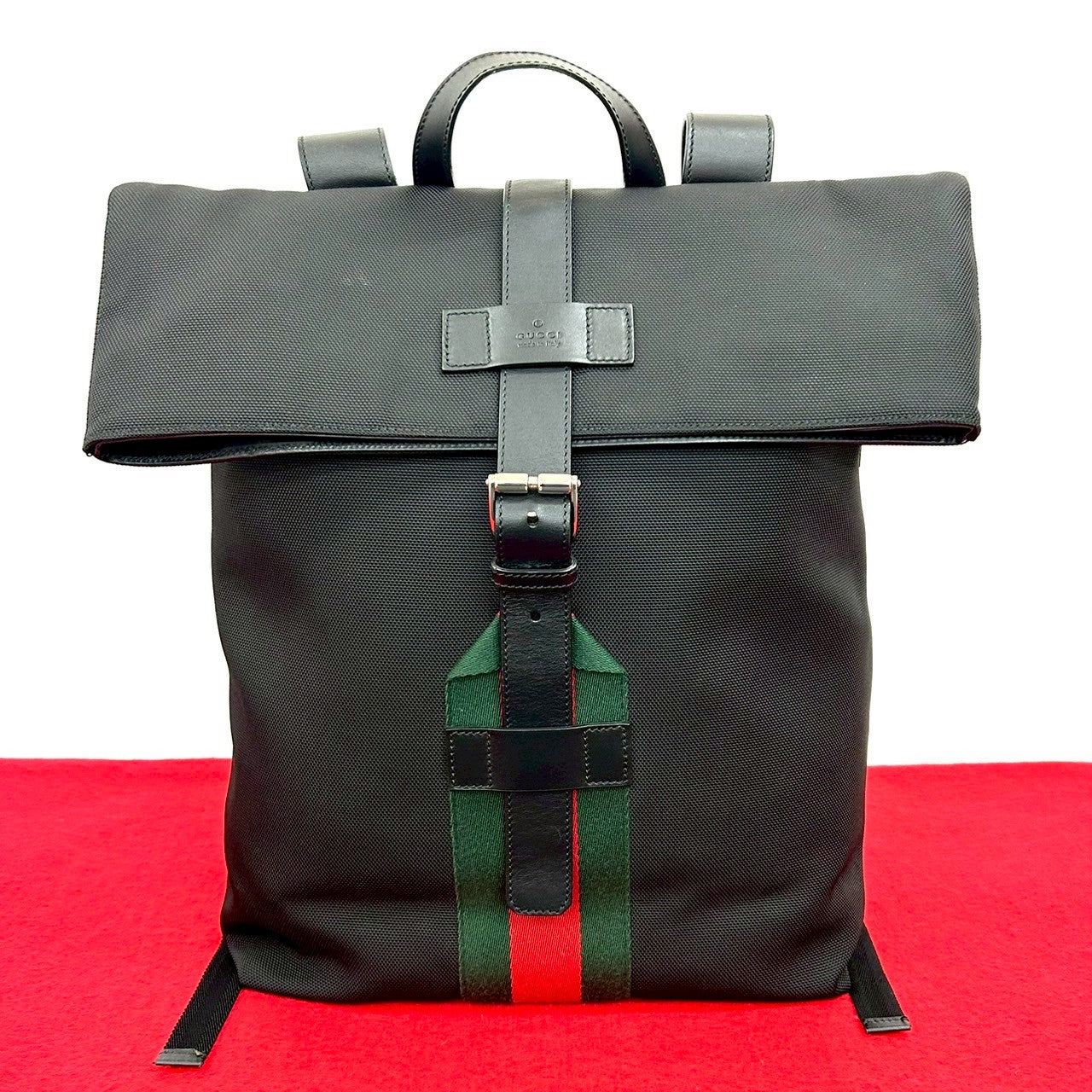 Gucci Backpack Leather Canvas