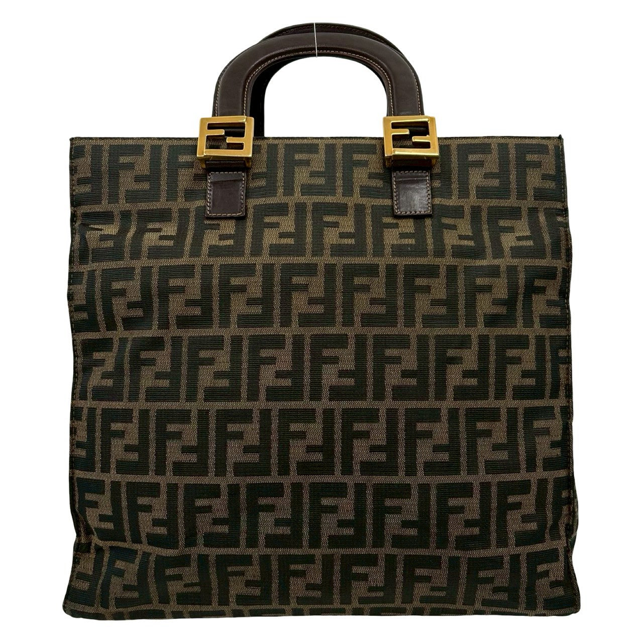 Fendi Zucca Handbag Canvas Travel Bag