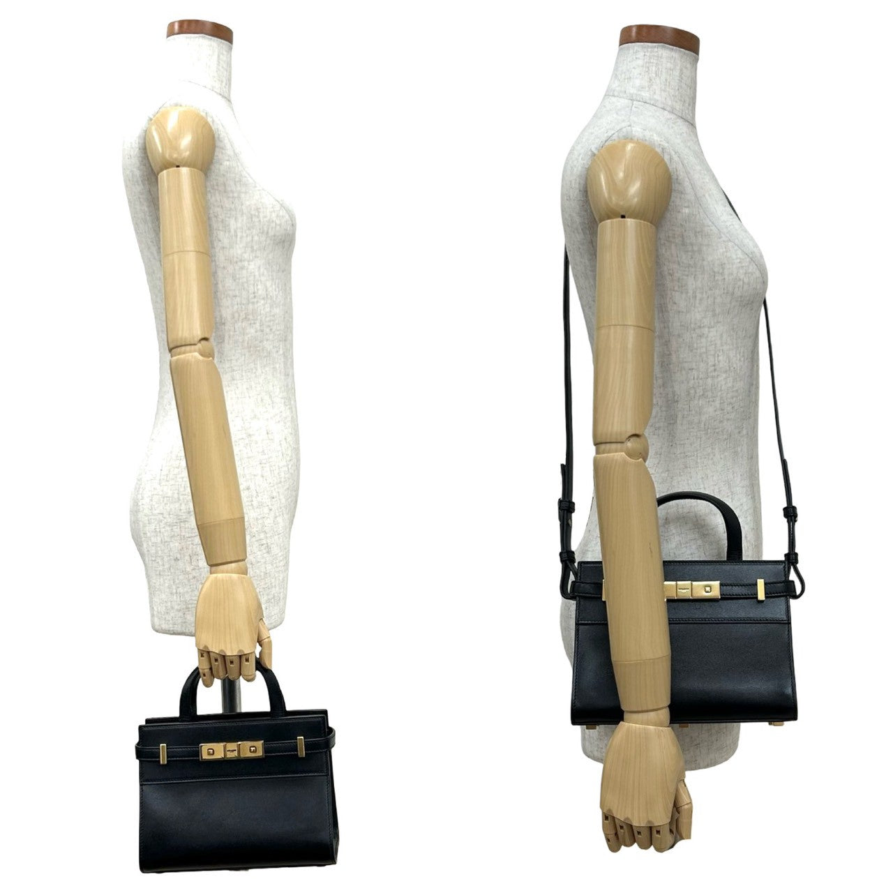 YSL Saint Laurent Paris Manhattan 2Way Bag Leather Travel Bag