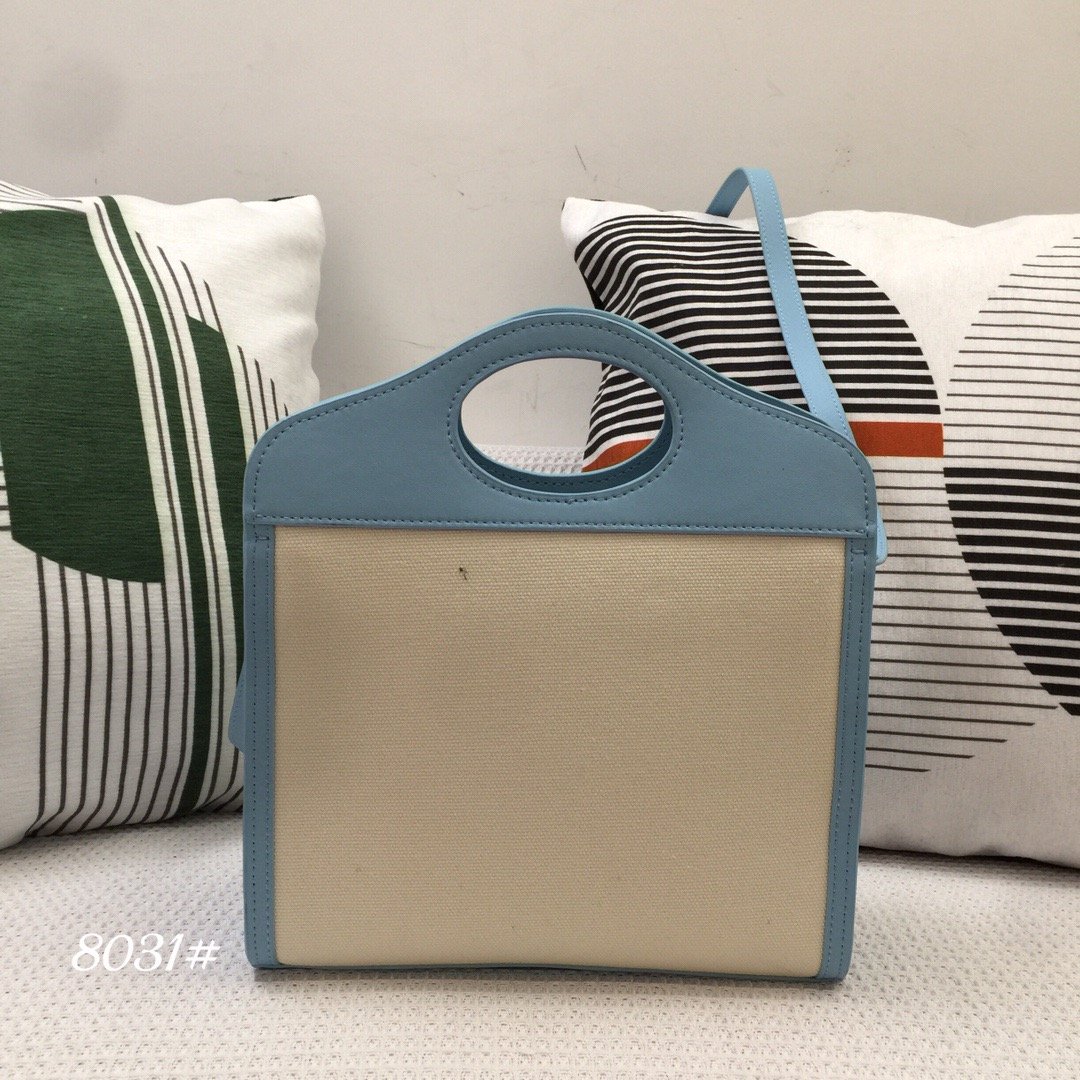 Top Quality Two Tone And Pocket Bag Canvas Blue Travel Bag