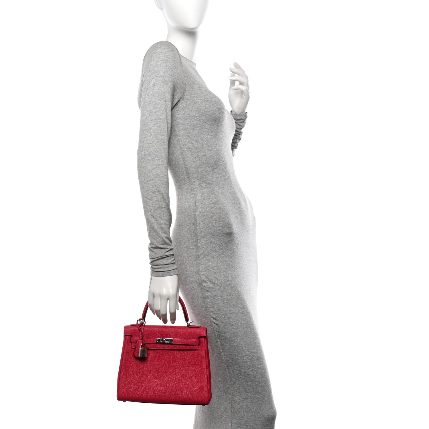 Hermes Togo Kelly Retourne Framboise Handbag Travel Bag