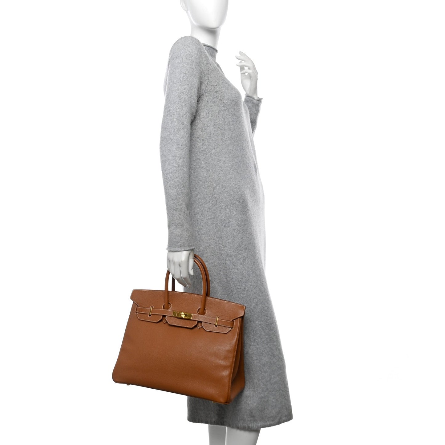 Hermes Courchevel Birkin Handbag Gold Travel Bag