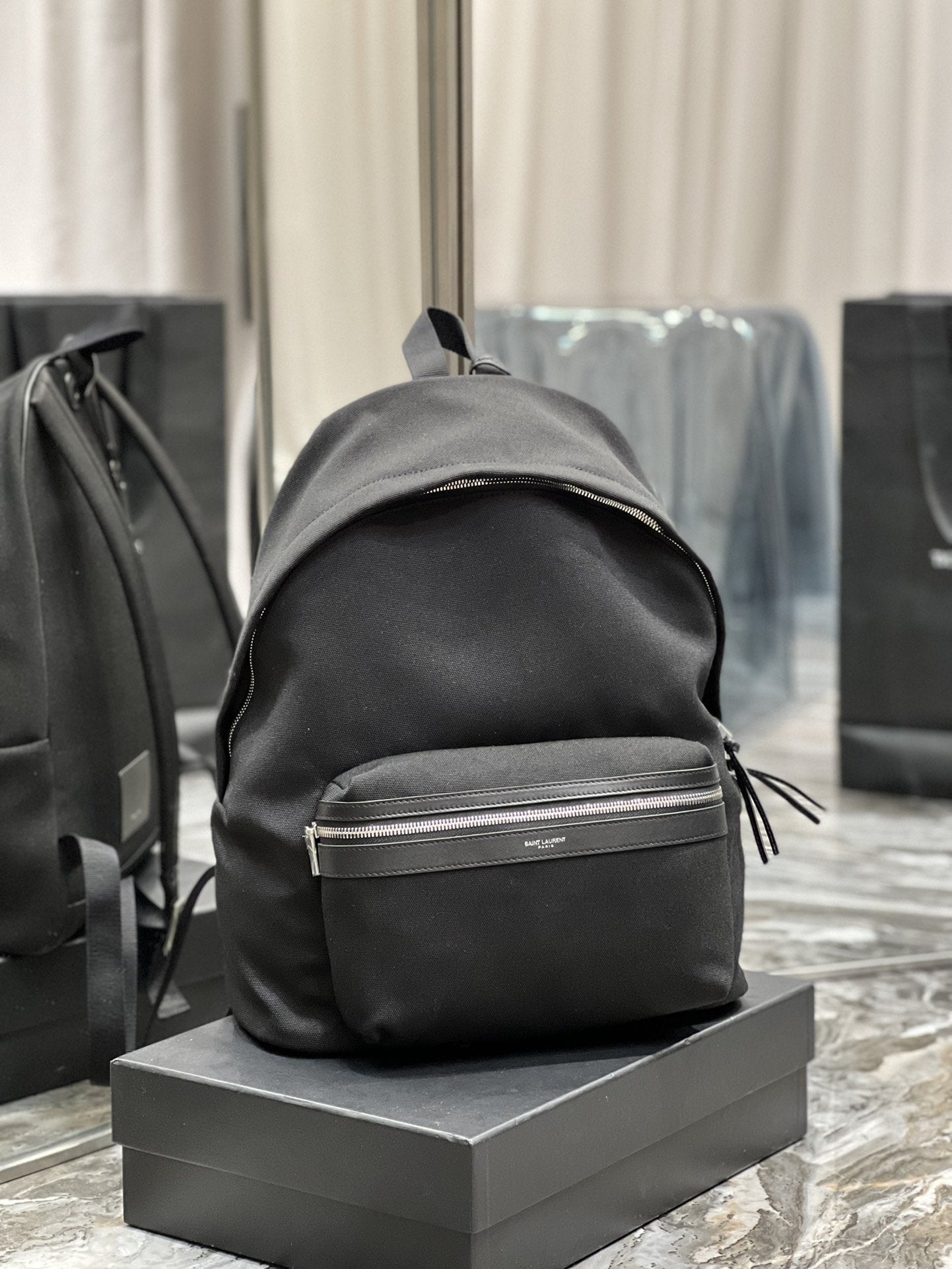 YSL Saint Laurent Backpack Black Ysl 7155