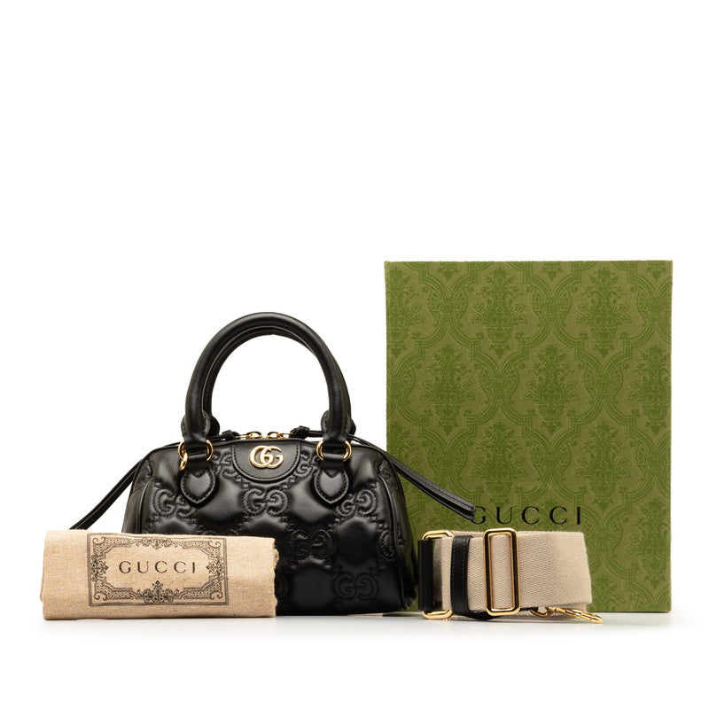Gucci Marmont Matelassé 2Way Bag Leather Travel Bag