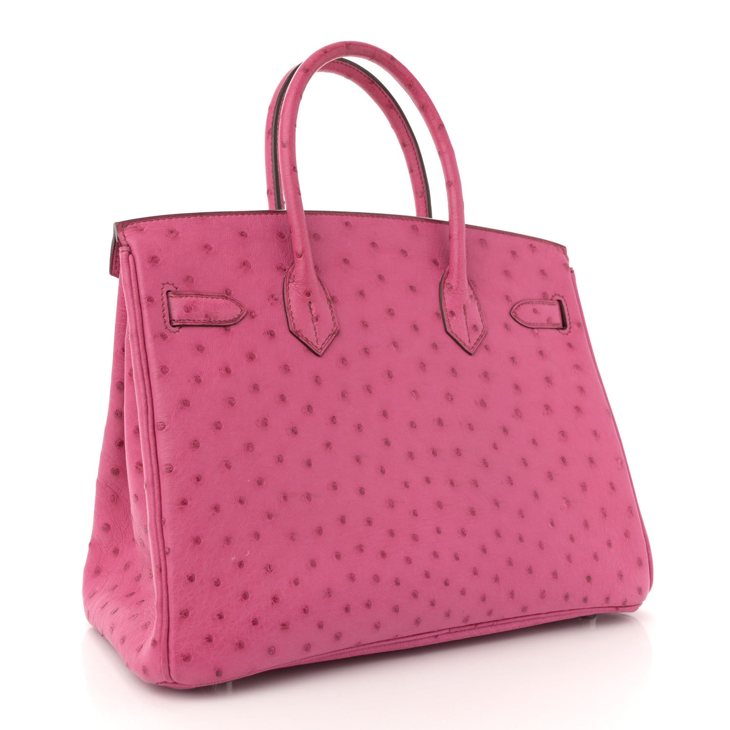 Hermes Ostrich Birkin Fuchsia Handbag Travel Bag