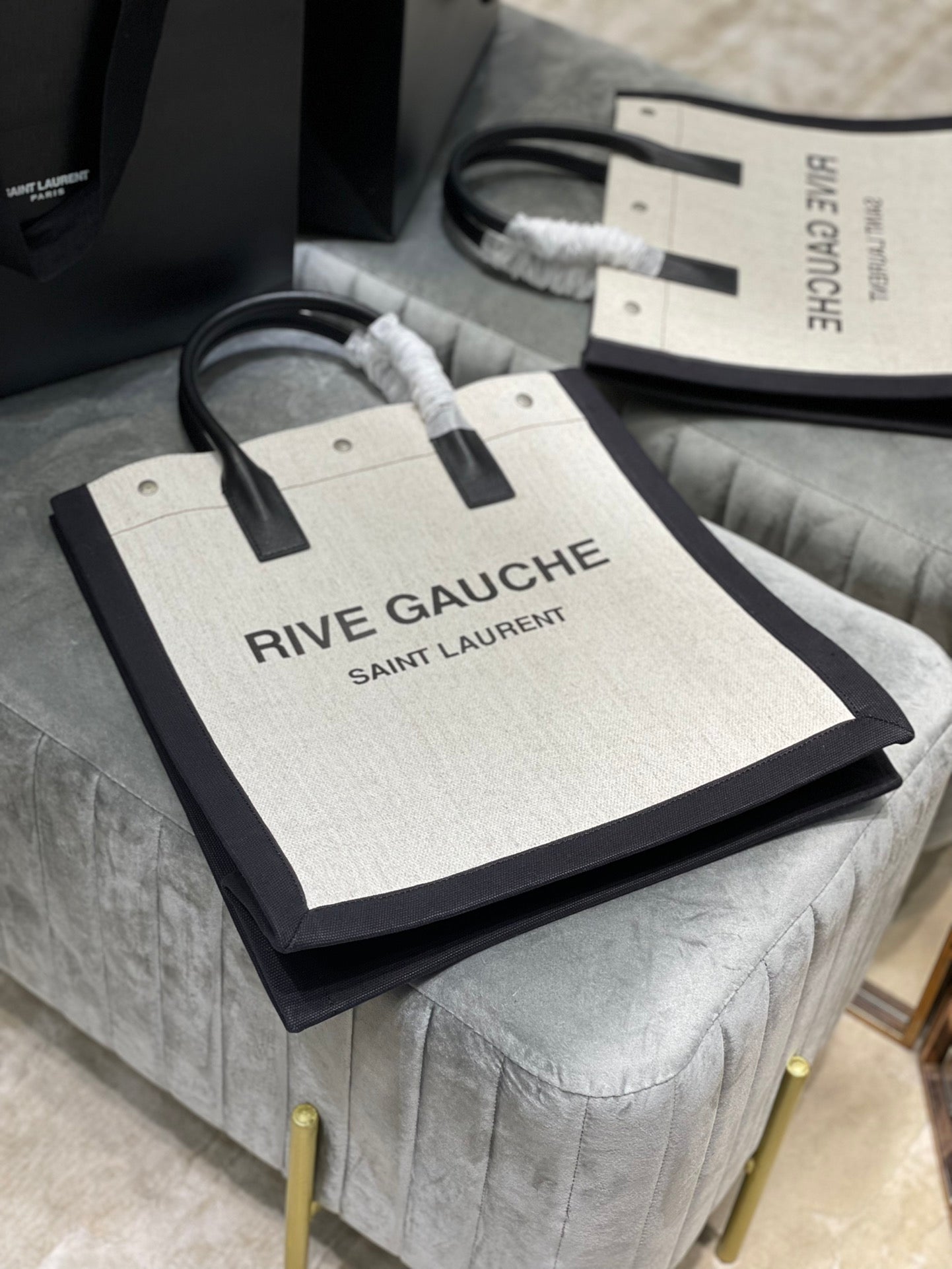 YSL Saint Laurent Rive Gauche North South Printed Tote Bag Ysl Br9083