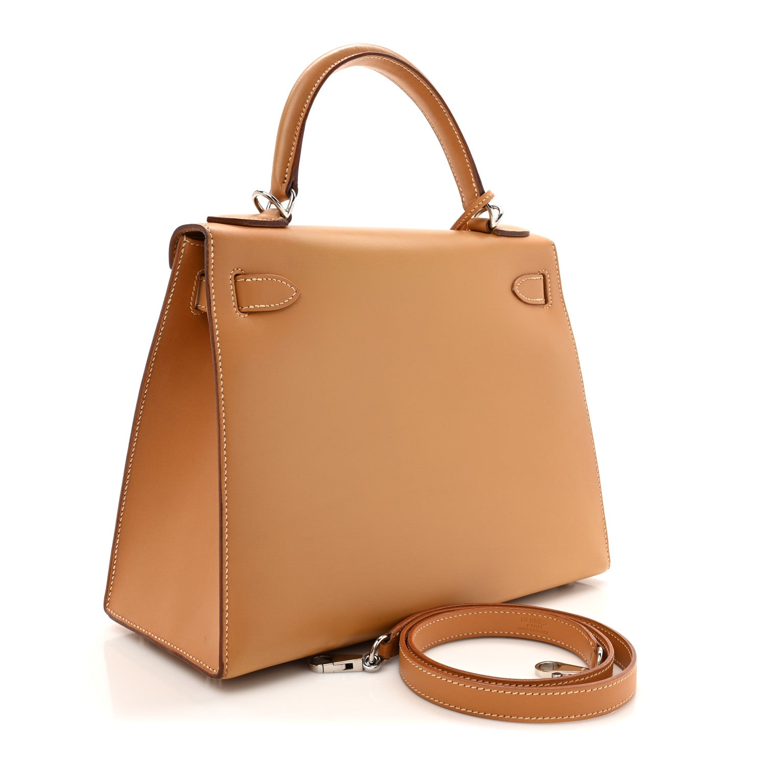Hermes Vache Natural Kelly Sellier Handbag Travel Bag