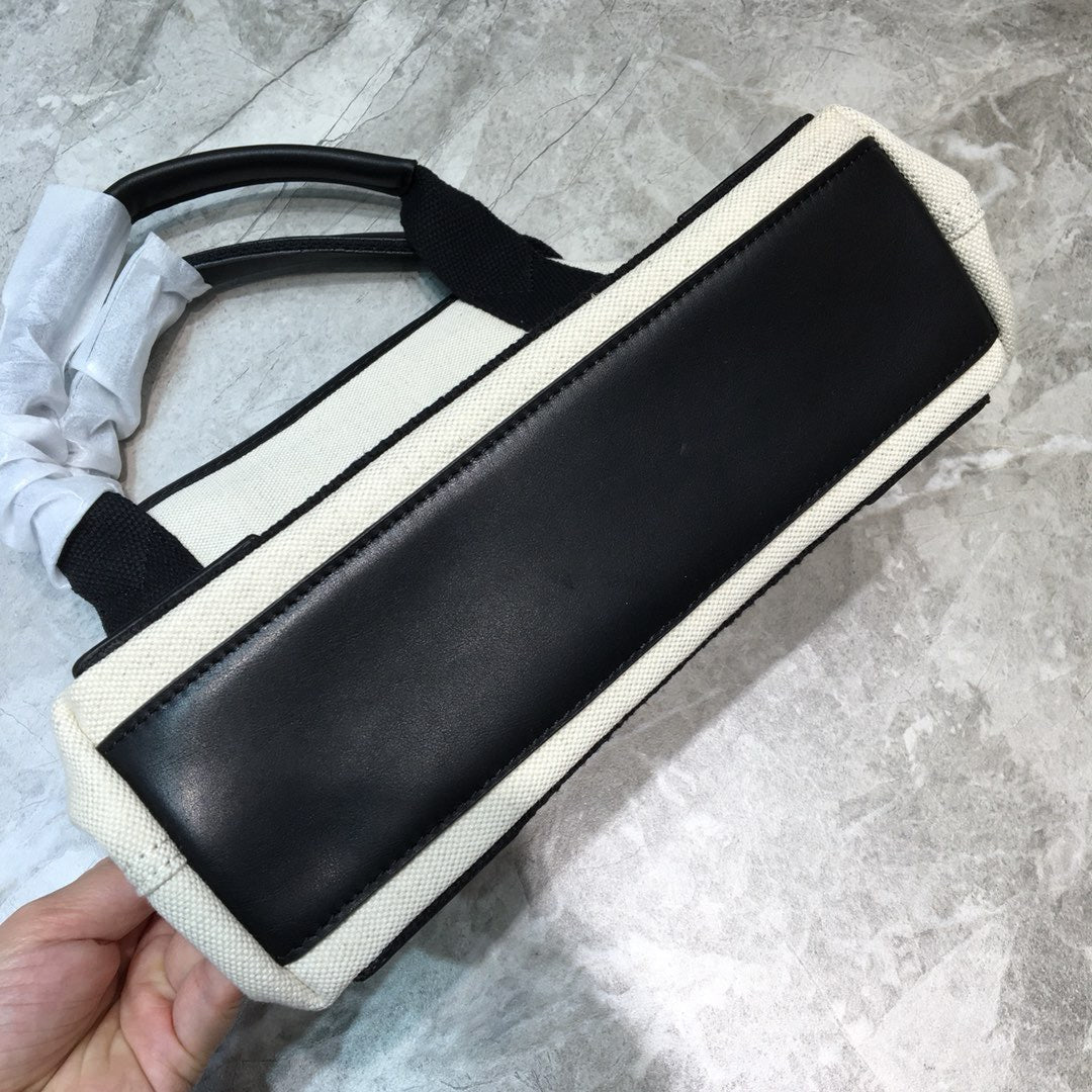Top Quality Navy Cabas Tote Bag In Black Small