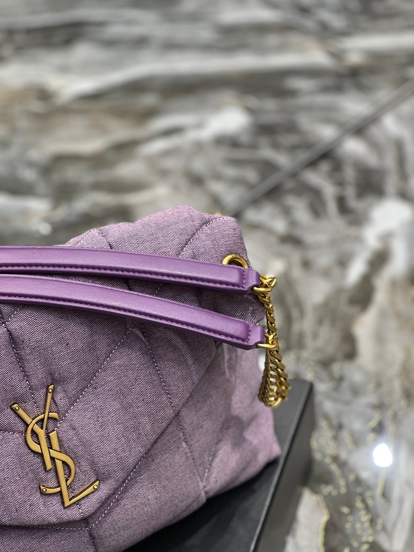 YSL Saint Laurent Puffer Handbag Chain Travel Bag