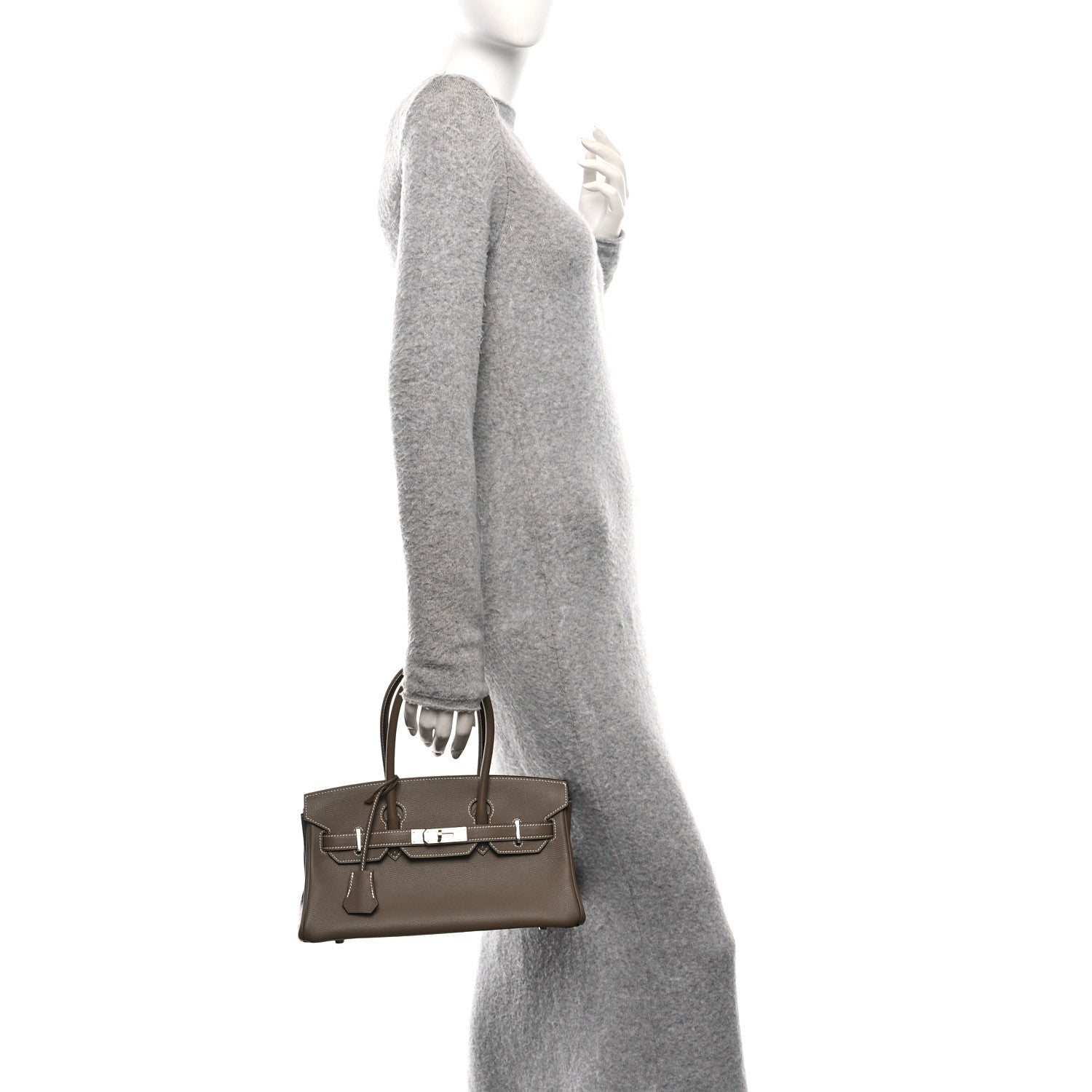 Hermes Evercolor Shoulder Birkin Light Etoupe Shoulder Bag 29 Etoupe 1760210