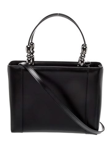 Dior Maris Pearl Patent Shoulder Bag Monogram Black