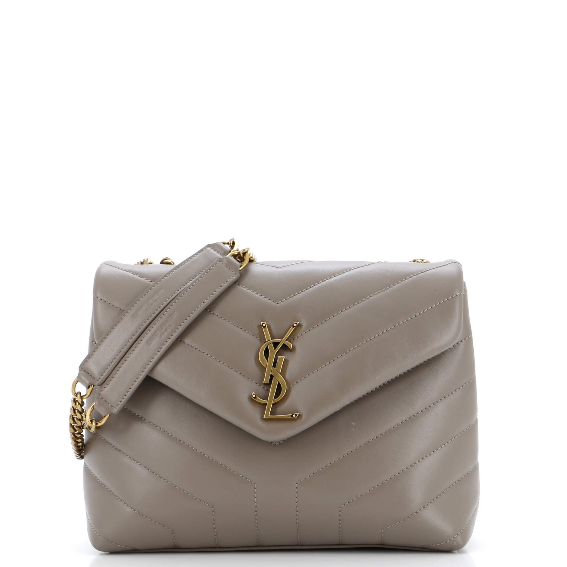 YSL Saint Laurent Saint Laurent Trending Loulou Shoulder Bag Chevron Leather Matelasse Leather Small
