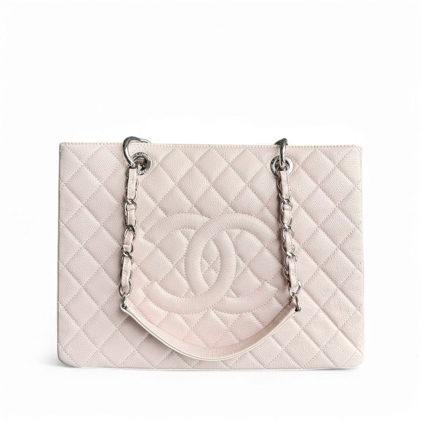 Chanel GST Grand Shopping Tote - Caviar Light Quilted Pink Tote Bag