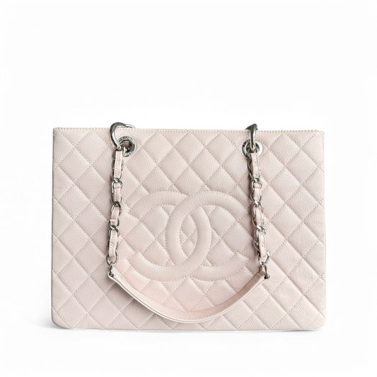 Chanel GST Grand Shopping Tote - Caviar Light Quilted Pink Tote Bag