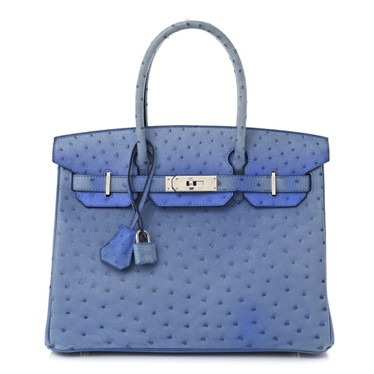 Hermes Ostrich Birkin Mykonos Handbag Travel Bag