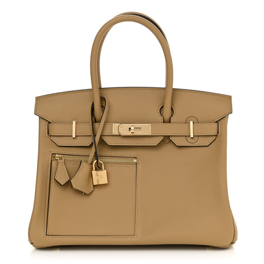 Hermes Swift Colormatic Uni Birkin Marfa Handbag Beige Travel Bag
